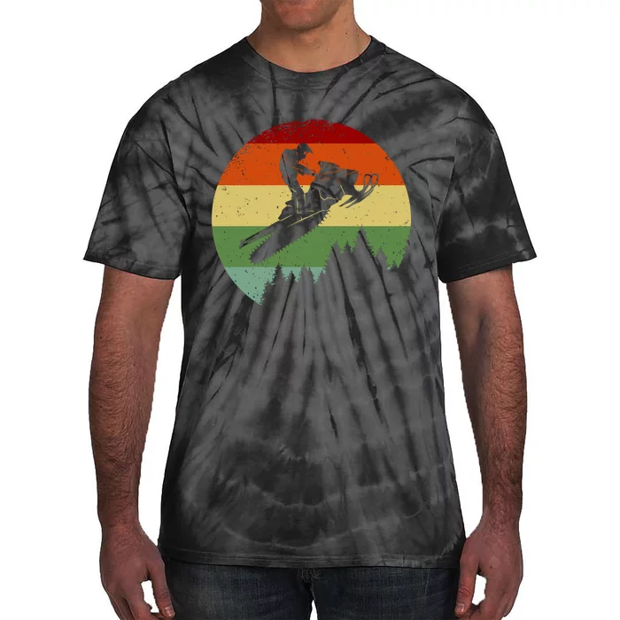 Snowmobile Retro Tie-Dye T-Shirt