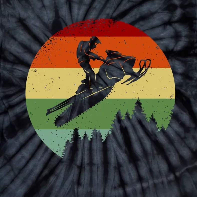 Snowmobile Retro Tie-Dye T-Shirt