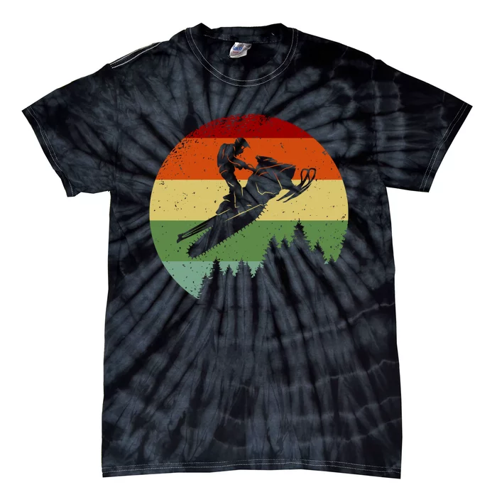 Snowmobile Retro Tie-Dye T-Shirt