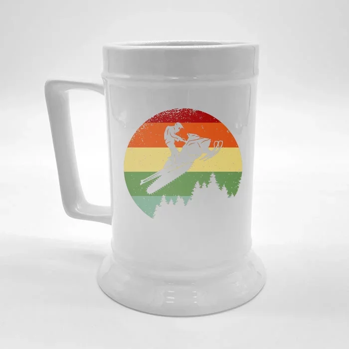 Snowmobile Retro Front & Back Beer Stein