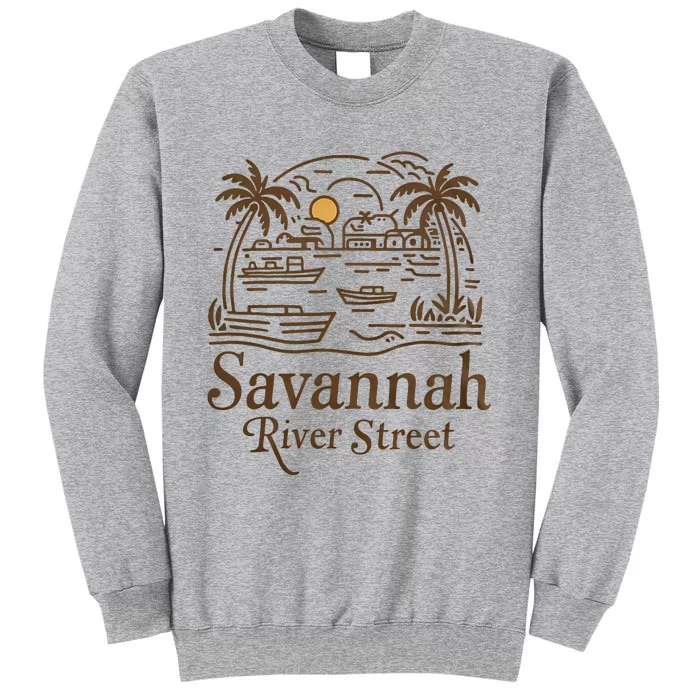 Savannah River Street Georgia Souvenir Tall Sweatshirt