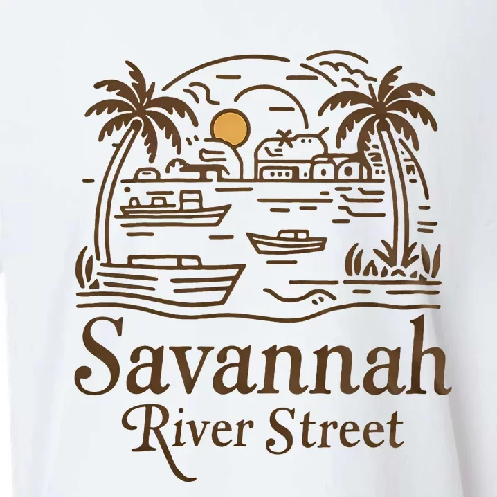 Savannah River Street Georgia Souvenir Sueded Cloud Jersey T-Shirt