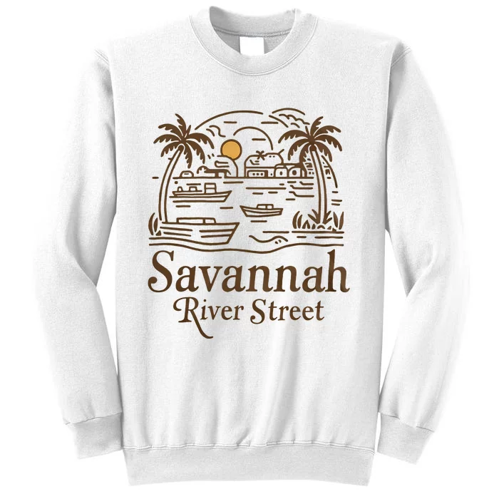 Savannah River Street Georgia Souvenir Sweatshirt