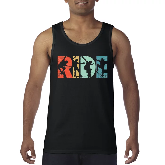 Skateboard Ride Skateboarding Vintage Gift For Skateboarder Tank Top