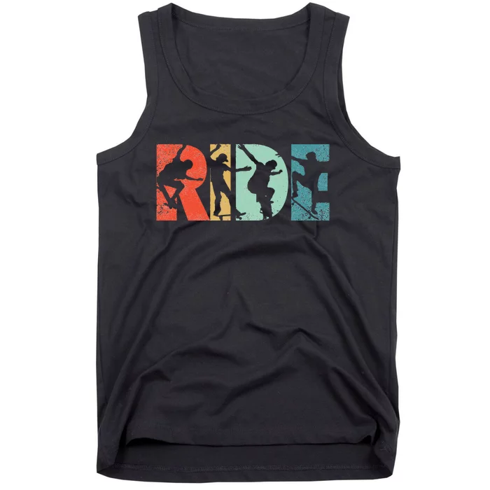 Skateboard Ride Skateboarding Vintage Gift For Skateboarder Tank Top