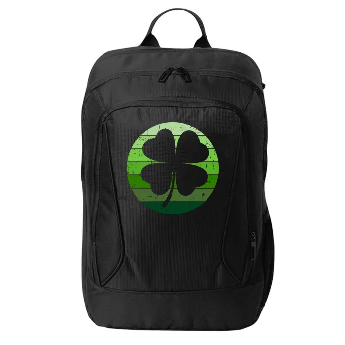 Shamrock Retro Sunset Lucky Leaf City Backpack