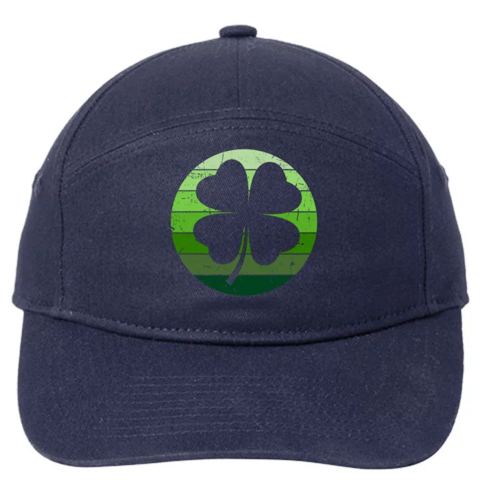 Shamrock Retro Sunset Lucky Leaf 7-Panel Snapback Hat