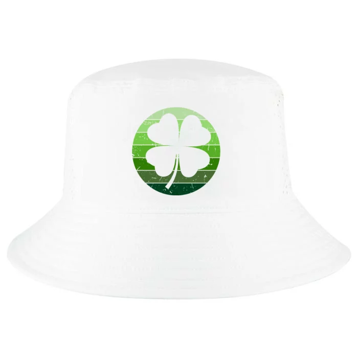 Shamrock Retro Sunset Lucky Leaf Cool Comfort Performance Bucket Hat