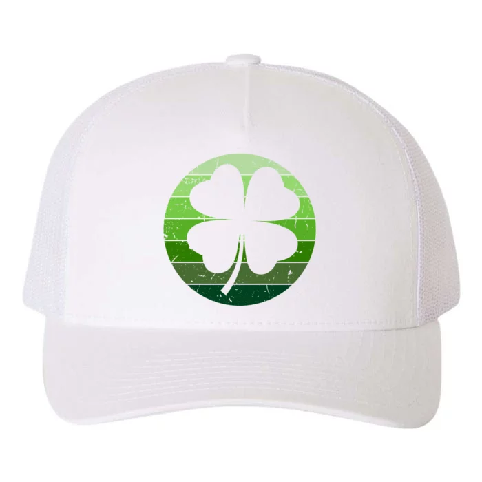 Shamrock Retro Sunset Lucky Leaf Yupoong Adult 5-Panel Trucker Hat