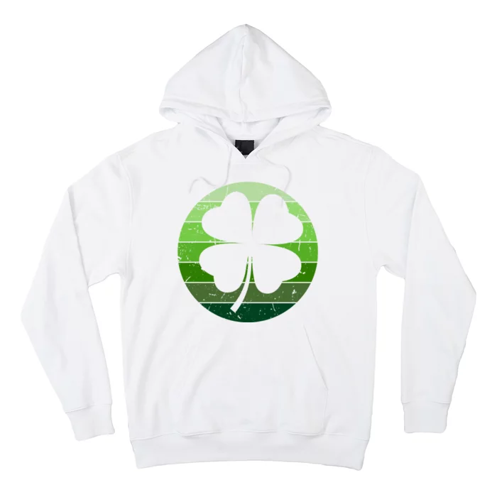 Shamrock Retro Sunset Lucky Leaf Hoodie