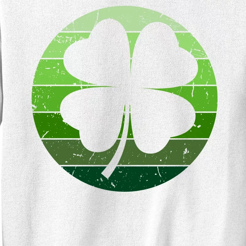 Shamrock Retro Sunset Lucky Leaf Sweatshirt