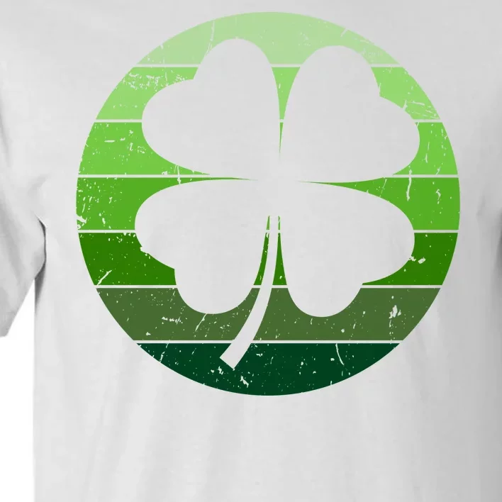 Shamrock Retro Sunset Lucky Leaf Tall T-Shirt