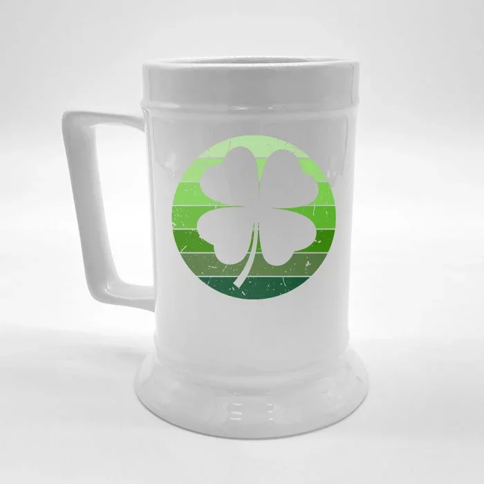 Shamrock Retro Sunset Lucky Leaf Front & Back Beer Stein