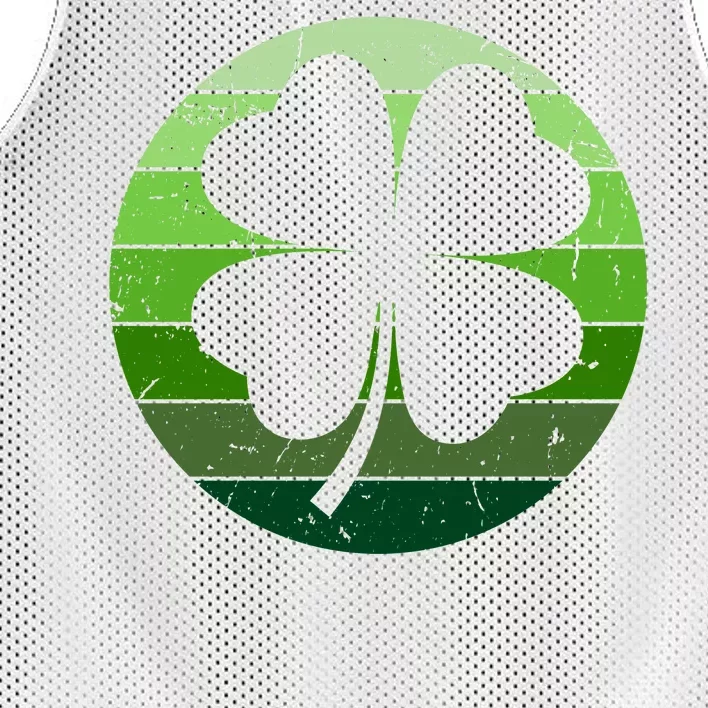 Shamrock Retro Sunset Lucky Leaf Mesh Reversible Basketball Jersey Tank