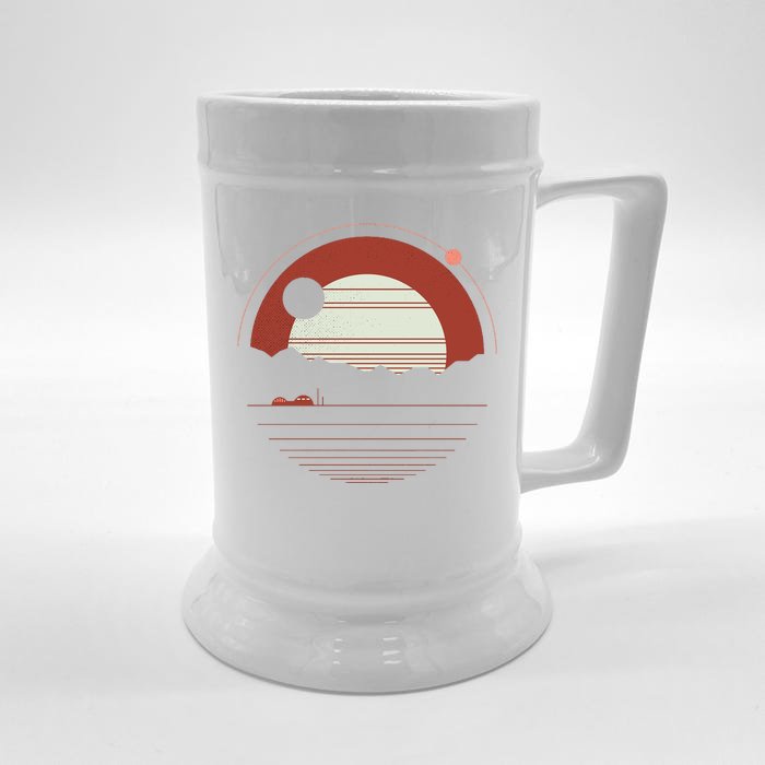 Solitude Red Sun Front & Back Beer Stein