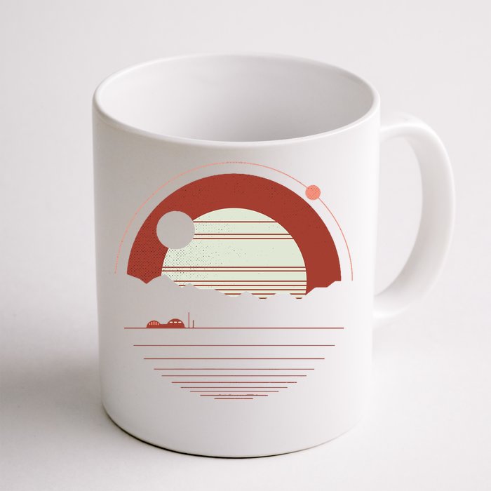 Solitude Red Sun Front & Back Coffee Mug