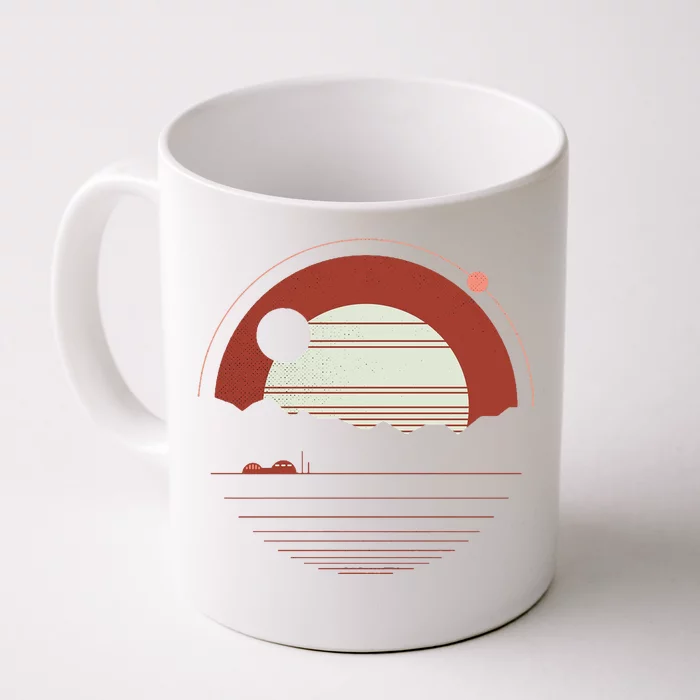 Solitude Red Sun Front & Back Coffee Mug