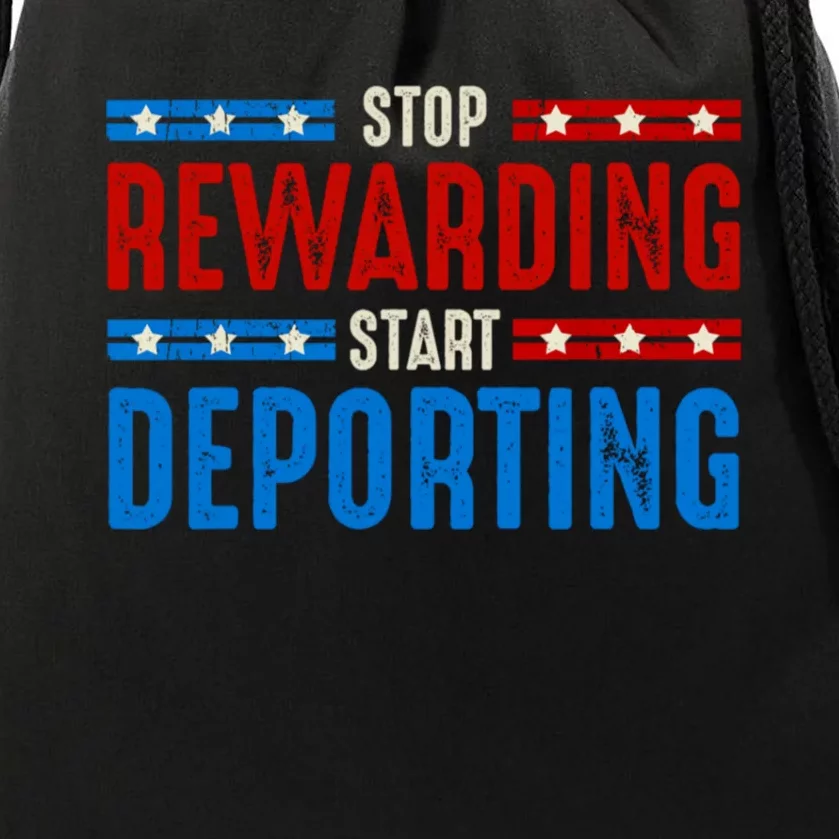 Stop Rewarding Start Deporting Drawstring Bag