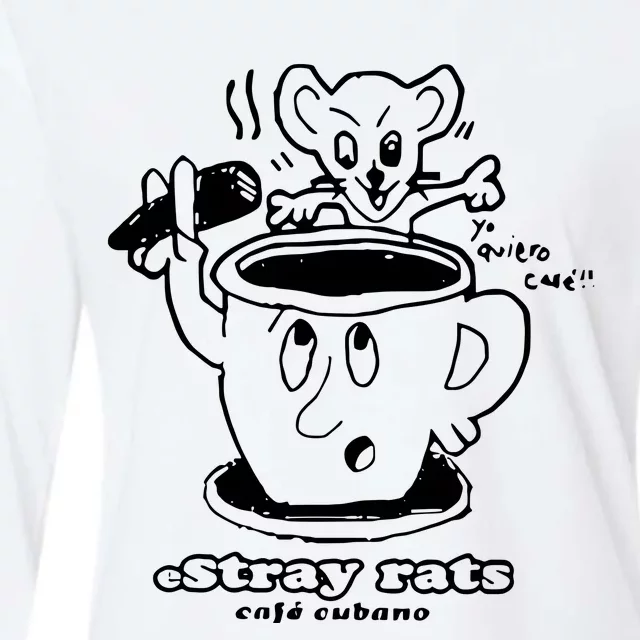 Stray Rats Secret Coffee Womens Cotton Relaxed Long Sleeve T-Shirt