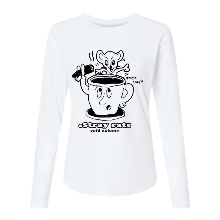 Stray Rats Secret Coffee Womens Cotton Relaxed Long Sleeve T-Shirt