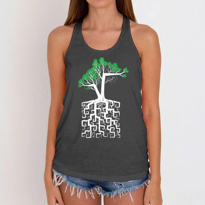 Square Root Women's Knotted Racerback Tank