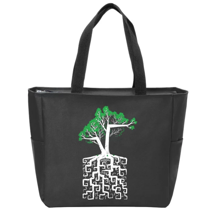 Square Root Zip Tote Bag