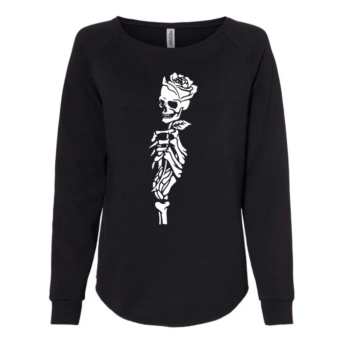 Skull Rose Womens California Wash Sweatshirt