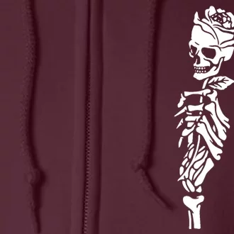 Skull Rose Full Zip Hoodie