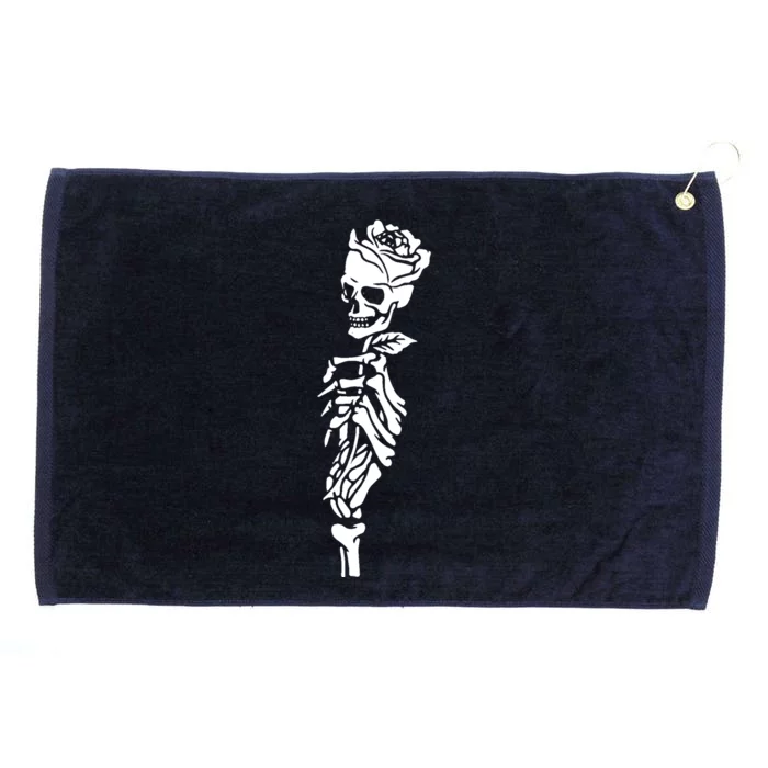 Skull Rose Grommeted Golf Towel