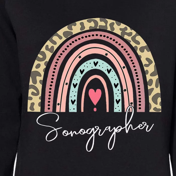 Sonographer Rainbow Sonography Ultrasound Tech Cardiac Womens California Wash Sweatshirt