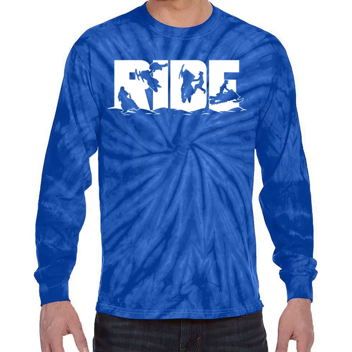 Snowmobile Ride Tie-Dye Long Sleeve Shirt