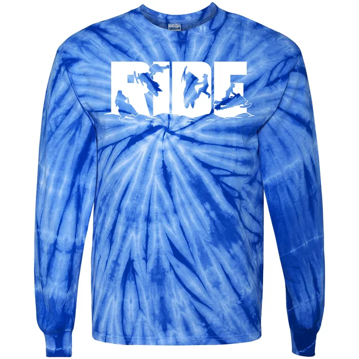 Snowmobile Ride Tie-Dye Long Sleeve Shirt