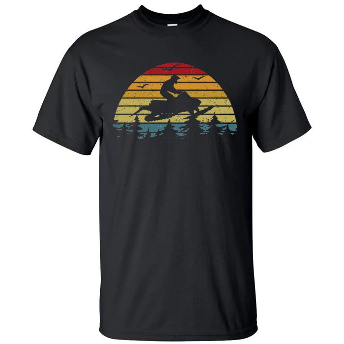 Snowmobile Retro Snowmobile Mountain Snowmobiling Tall T-Shirt