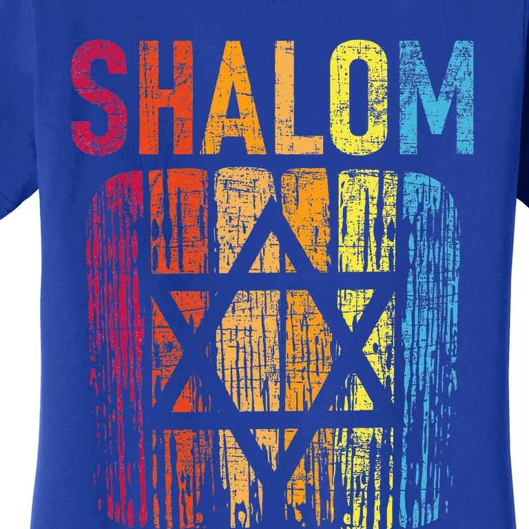 Shalom  Retro Star Of David Jewish Peace Hebrew Israelites Women's T-Shirt