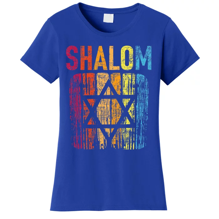 Shalom  Retro Star Of David Jewish Peace Hebrew Israelites Women's T-Shirt