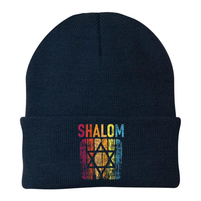 Shalom  Retro Star Of David Jewish Peace Hebrew Israelites Knit Cap Winter Beanie