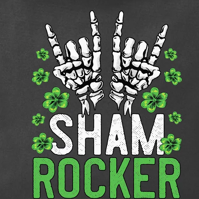 Sham Rocker St Patricks Day Outfit For Rock Fans Zip Tote Bag