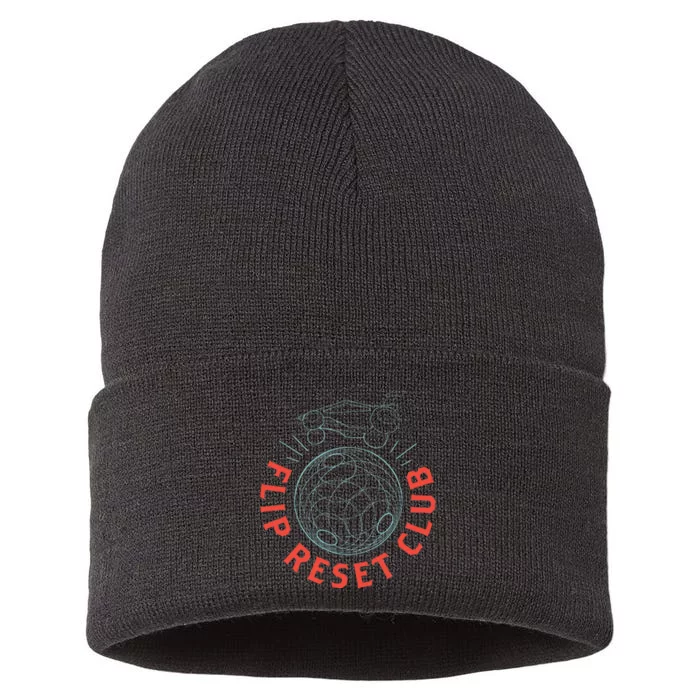 Simple Rocket Soccer League Flip Reset Club Clean Sustainable Knit Beanie