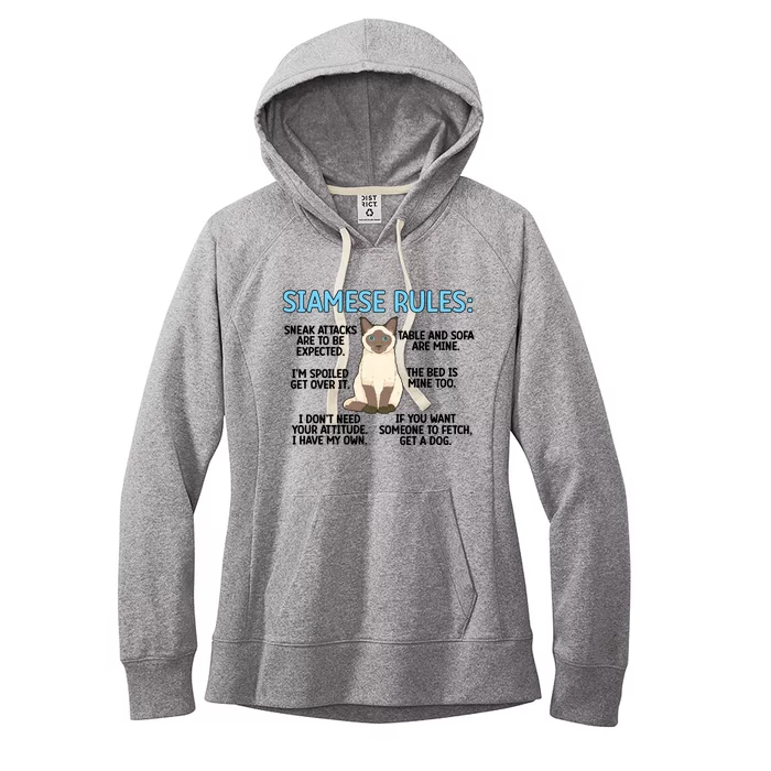 Siamese Rules Siamese Cat Owner Siamese Lover Cute Gift Women's Fleece Hoodie