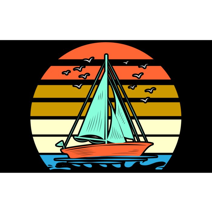 Sailing Retro Sail Boat Bumper Sticker