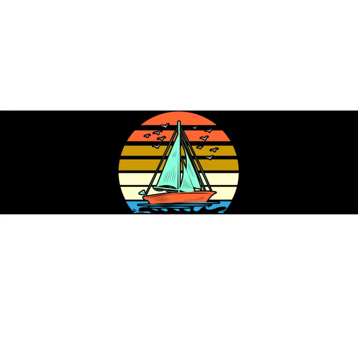 Sailing Retro Sail Boat Bumper Sticker