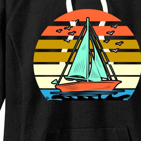 Sailing Retro Sail Boat Women's Fleece Hoodie