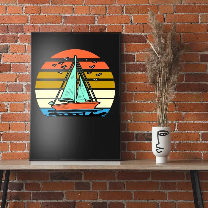 Sailing Retro Sail Boat Poster