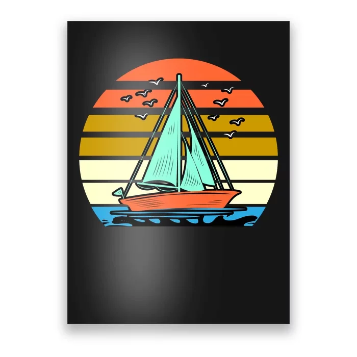 Sailing Retro Sail Boat Poster