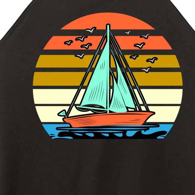 Sailing Retro Sail Boat Women’s Perfect Tri Rocker Tank