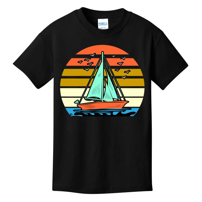 Sailing Retro Sail Boat Kids T-Shirt