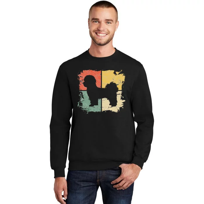 Square Retro Shih Tzu Owner Gift Dog Parents Apparel Dad Mom Tall Sweatshirt