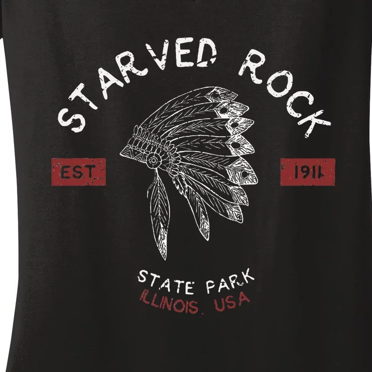 Starved Rock State Park Illinois Gifts Il Women's V-Neck T-Shirt