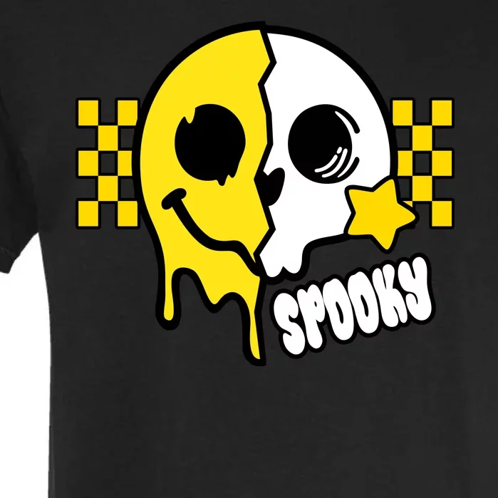 Spooky Retro Smile Skeleton Halloween Garment-Dyed Heavyweight T-Shirt