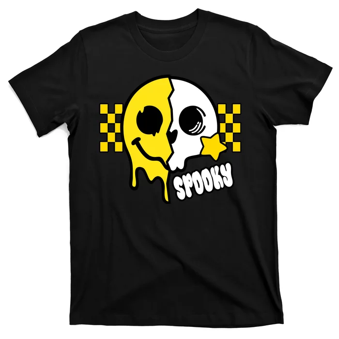 Spooky Retro Smile Skeleton Halloween T-Shirt